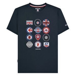 Lambretta Mens Button T-Shirt / Navy
